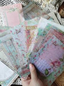 20入組花朵圖案材料紙 - 彩色 - 查看 4