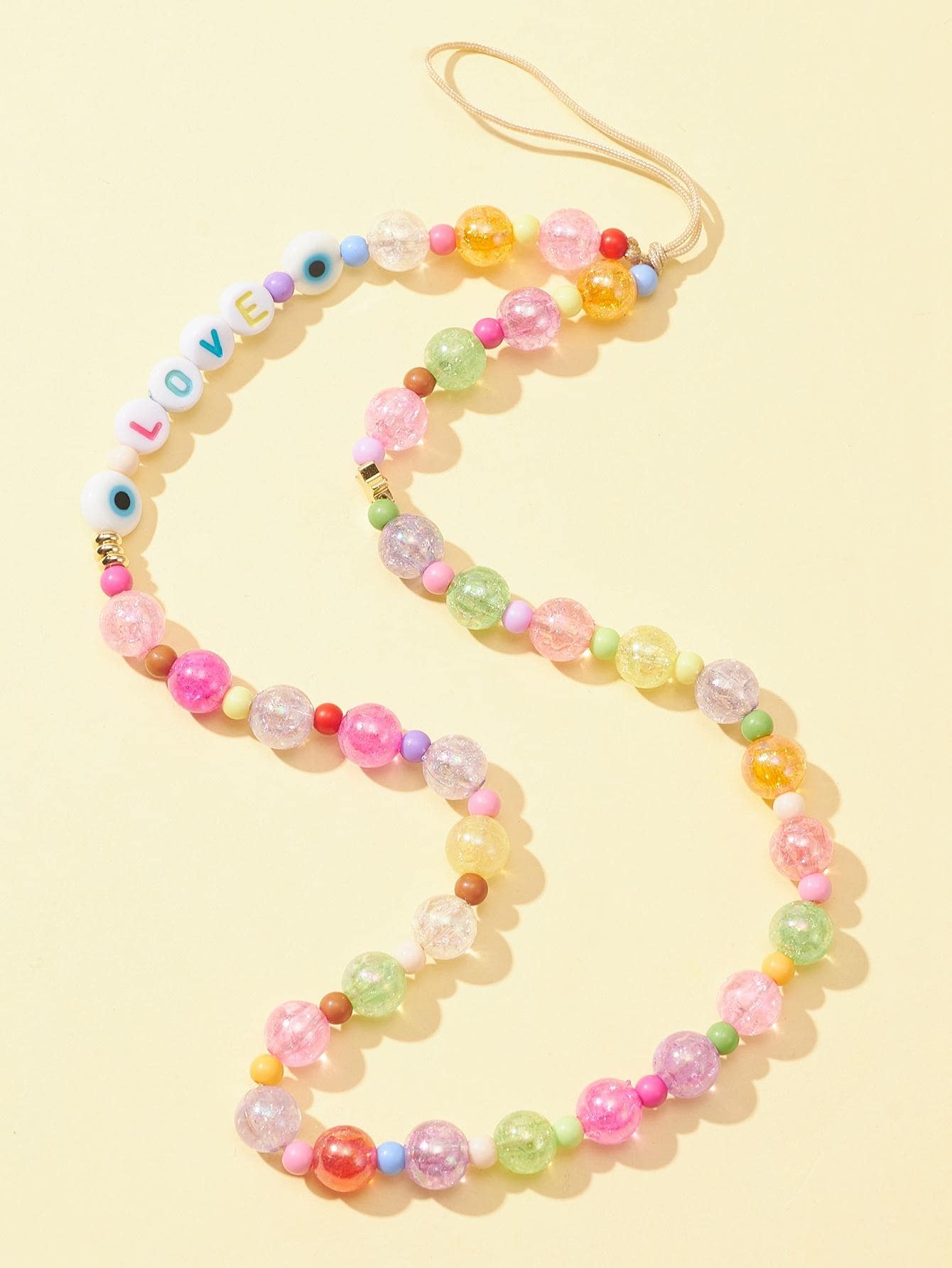 สายคล้องโทรศัพท์ อะคริลิค ลูกปัด 1 ชิ้น - มัลติคัลเลอร์ - ดู 1