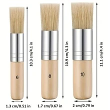 3入組油畫刷藍色塑膠薄繪畫刷適用於繪畫