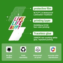 50 miếng dán đồ họa khẩu hiệu, miếng dán sáng tạo DIY chống nước cho máy tính xách tay, máy tính - Nhiều màu - Xem 6