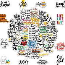 50 miếng dán đồ họa khẩu hiệu, miếng dán sáng tạo DIY chống nước cho máy tính xách tay, máy tính - Nhiều màu - Xem 7