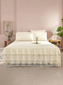 1 chiếc váy ren trang trí trên giường - Màu be - Xem 1