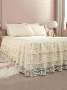 1 chiếc váy ren trang trí trên giường - Màu be - Xem 5