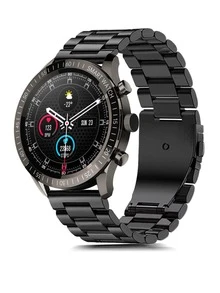 1 pieza monitoreo de frecuencia cardíaca Reloj cuarzo de puntero redondo & 1 pieza Correa de reloj - Negro - Ver 2