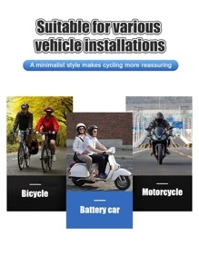 Gương chiếu hậu xe đạp xe đạp ABS - màu đen - Xem 6