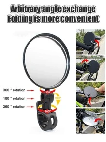 Gương chiếu hậu xe đạp xe đạp ABS - màu đen - Xem 5