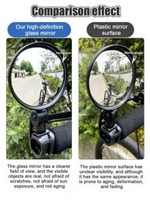 Gương chiếu hậu xe đạp xe đạp ABS - màu đen - Xem 4