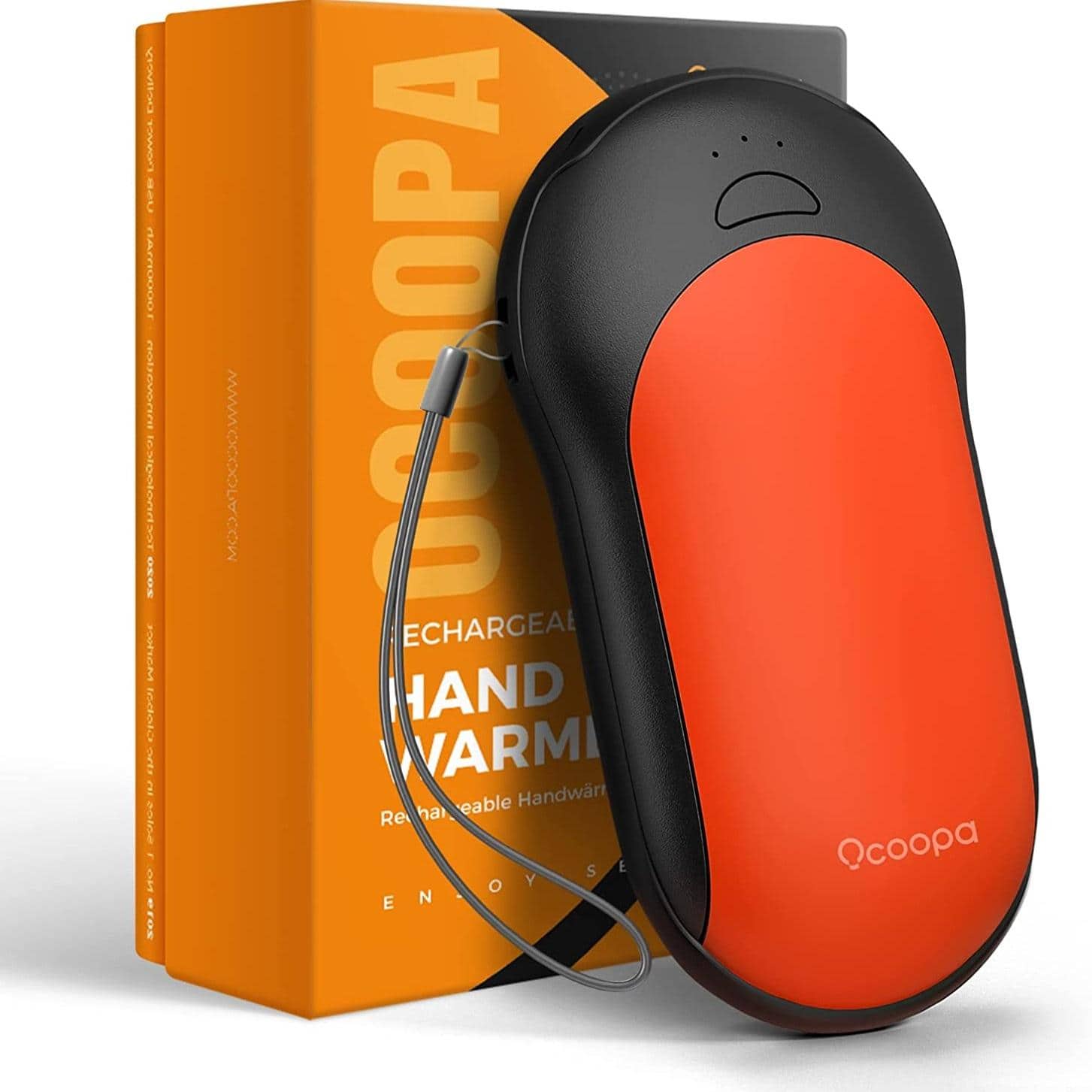 OCOOPA Rechargeable Hand Warmers, 10000mAh Power Bank with PD & QC 3.0 Heating time 15 Hrs Perfect for Outdoor Activities Brilliant Winter Gift - 橘色 - 查看 1
