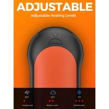 OCOOPA Rechargeable Hand Warmers, 10000mAh Power Bank with PD & QC 3.0 Heating time 15 Hrs Perfect for Outdoor Activities Brilliant Winter Gift - 橘色 - 查看 6