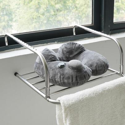 1pc Stainless Steel Retractable Clothes Drying Rack, Minimalist Stainless Steel Drying Rack For Home Bathroom Bathroom Accessories Bathroom Tools