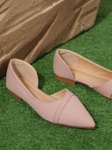 Giày đơn nữ Giày đế bằng mũi nhọn chuyên nghiệp - Hồng - Xem 5