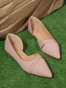 Giày đơn nữ Giày đế bằng mũi nhọn chuyên nghiệp - Hồng - Xem 6