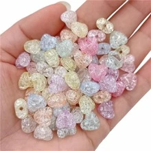 20pcs/set Creative Heart Design DIY Bead For Women For DIY Jewelry Making - Multicolor - View 1