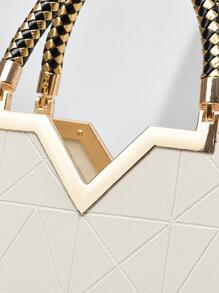 PLANEE 时尚、简约、优雅、大容量、手提、单肩、斜挎女士方包、母亲节礼物、妈妈礼物、妈妈的必需品、外出妈妈包、女士商务休闲包、非常适合办公室、商务和工作、商务休闲女包非常适合办公室商务和工作 - 米色 - 查看 6