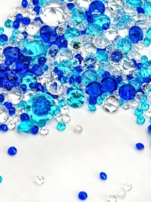 4000 piezas Confeti con diamante de imitación - Azul - Ver 2