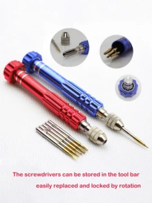 1pc 5 In 1 Screwdriver Repair Kit Screwdriver Set Phone Opening Tool Phone Repair Tool - Purple - View 5