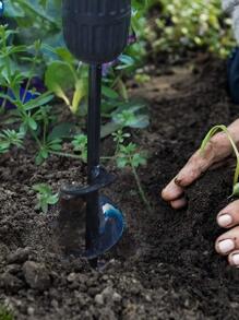 1入組鐵鑽頭簡約風花園鑽頭頭適用於花園 - 黑色 - 查看 6