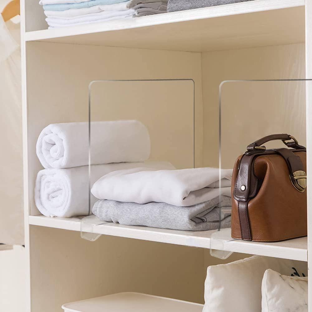 Acrylic Shelf Dividers for Closets Adjustable Acrylic Organizers and