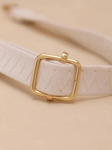 Lightweight Detachable PU Leather Strap, Fashion & Versatile Shoulder Bag Accessory - White - View 4