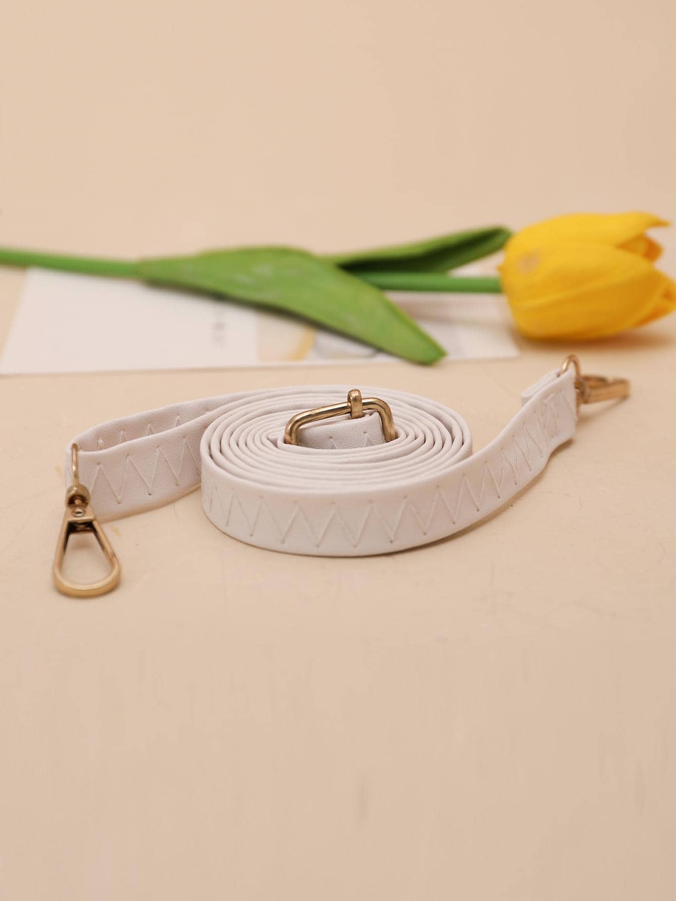 Lightweight Detachable PU Leather Strap, Fashion & Versatile Shoulder Bag Accessory - White - View 1