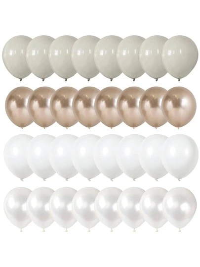 21Pcs Beige White Sand Metallic Gold Pearl White Balloon For Women Birthday Boho Wedding Engagement Party Decorations