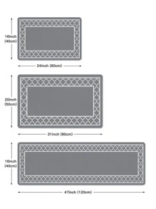 1入組幾何樣式廚房地墊