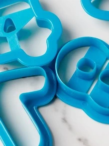 16 cái/bộ Hình Số Dụng cụ cắt bánh quy - Màu xanh lam - Xem 7