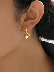 Hoa tai hình trái tim - Vàng - Xem 4