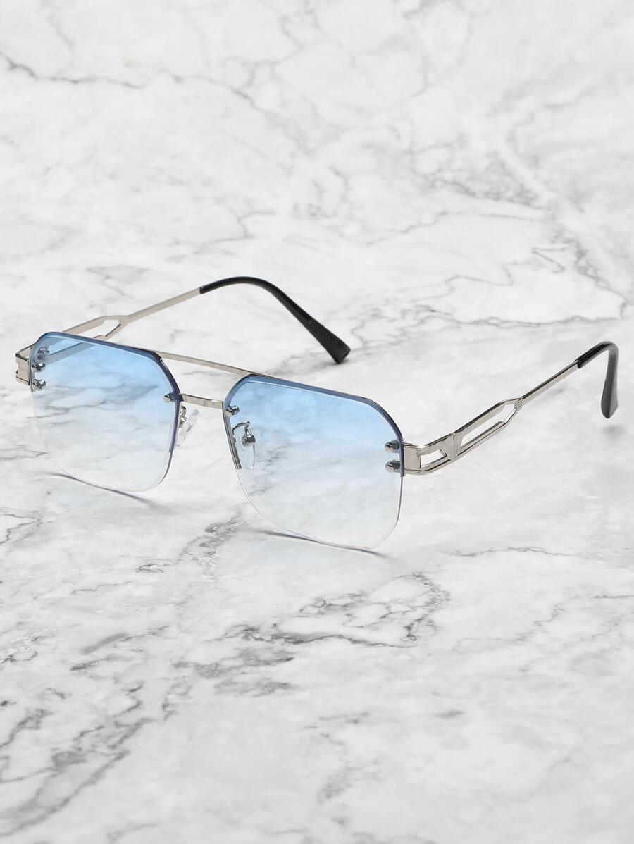 1 pezzo occhiali oversize con montatura semi-montatura, accessori eleganti e di stile per il tempo libero, adatti per maglieria, giacche, felpe con cappuccio, pantaloni in pelle e cargo, ideali per l'estate, la spiaggia, le vacanze e i viaggi