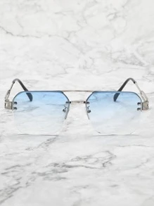 1 pezzo occhiali oversize con montatura semi-montatura, accessori eleganti e di stile per il tempo libero, adatti per maglieria, giacche, felpe con cappuccio, pantaloni in pelle e cargo, ideali per l'estate, la spiaggia, le vacanze e i viaggi