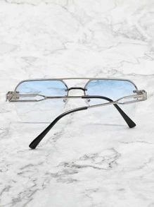 1 pezzo occhiali oversize con montatura semi-montatura, accessori eleganti e di stile per il tempo libero, adatti per maglieria, giacche, felpe con cappuccio, pantaloni in pelle e cargo, ideali per l'estate, la spiaggia, le vacanze e i viaggi