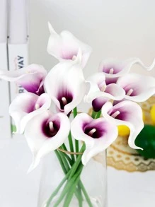 3入組/6入組人造迷你蓮花蹄形家居婚禮裝飾，鄉村風格假花