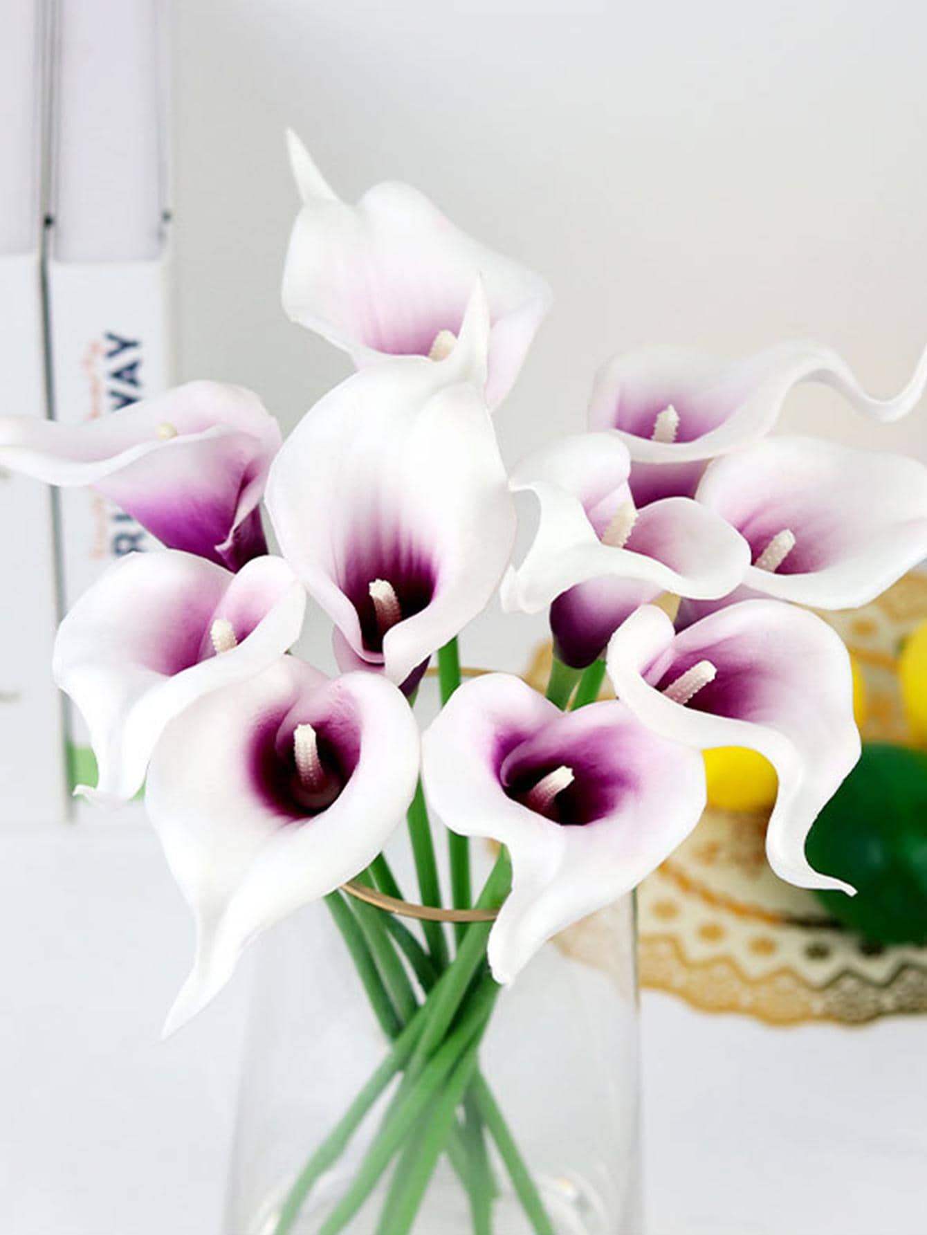 3入組/6入組人造迷你蓮花蹄形家居婚禮裝飾，鄉村風格假花