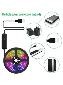1set 10M ABS LED Strip Light, Modern Waterproof LED Light For Room Home Party Decoration - Multicolor - View 4