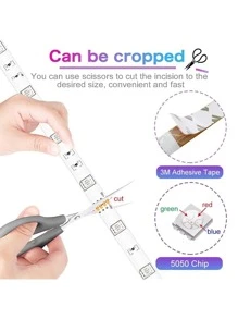 1set 10M ABS LED Strip Light, Modern Waterproof LED Light For Room Home Party Decoration - Multicolor - View 3