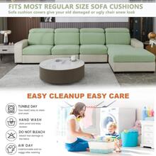 1入傑卡多民俗藝術沙發坐墊套,全季通用,安裝簡單,高彈寵物防髒沙發坐墊套 - 綠色 - 查看 9