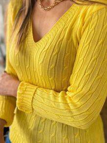 Women Sweaters - 黃色 - 查看 2