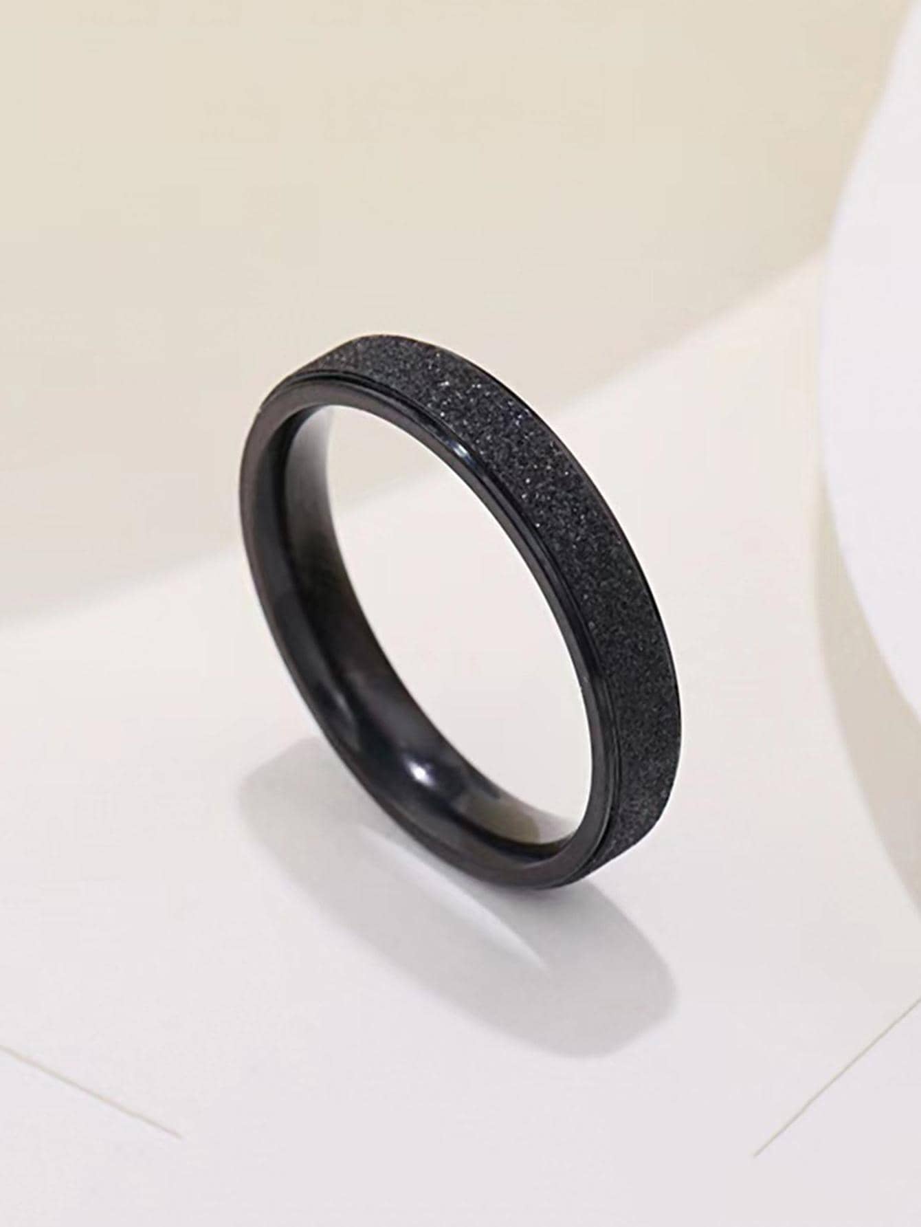 1Pc Exquisite Glitter Decor Ring For Women For Daily Decoration For A Stylish Look - Black - View 1