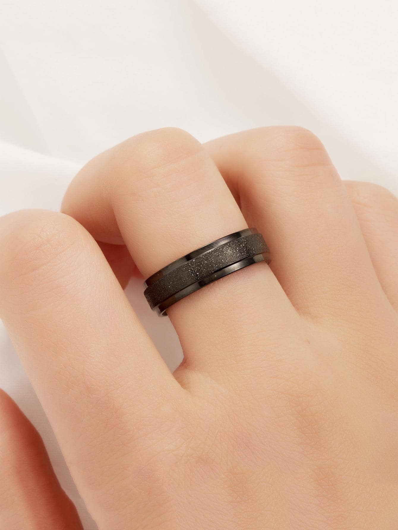 1Pc Exquisite Glitter Decor Ring For Women For Daily Decoration For A Stylish Look - Black - View 2