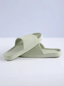 Women's Bathroom Slippers - Green - View 1