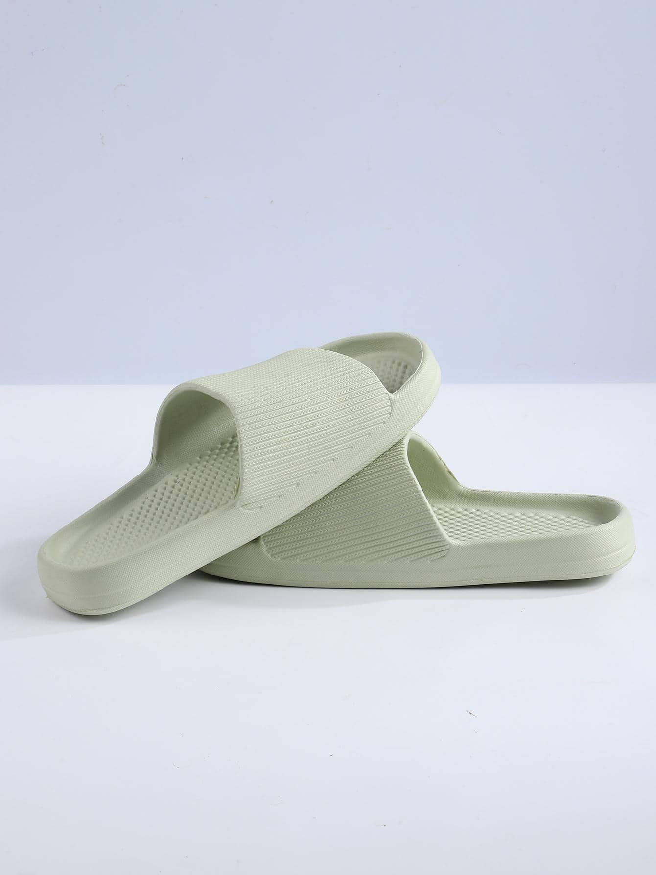 Women's Bathroom Slippers - Green - View 1