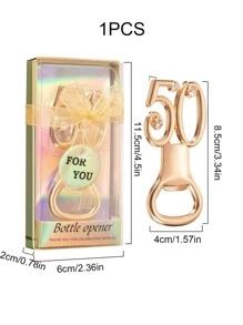 Dụng cụ mở chai thiết kế số 1 cái - Vàng - Xem 2