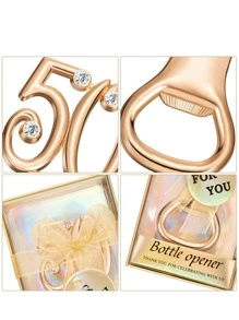 Dụng cụ mở chai thiết kế số 1 cái - Vàng - Xem 4