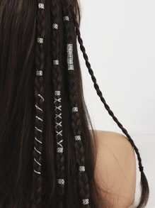 Bộ phụ kiện tóc rỗng 21 chiếc - Bạc - Xem 1