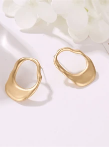 Bông tai hình học - Vàng - Xem 3