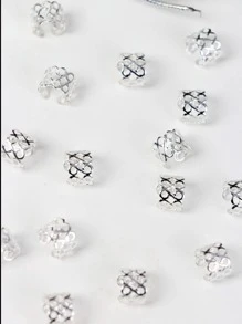 Bộ phụ kiện tóc rỗng 21 chiếc - Bạc - Xem 4