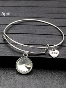 水鑽墜飾手鐲 - 誕生石 - 查看 7