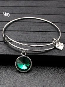 水鑽墜飾手鐲 - 誕生石 - 查看 8