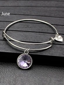 水鑽墜飾手鐲 - 誕生石 - 查看 9