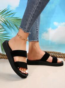 女士夏天戶外透氣舒適輕便海灘遠足野營涼鞋 - 黑色 - 查看 3